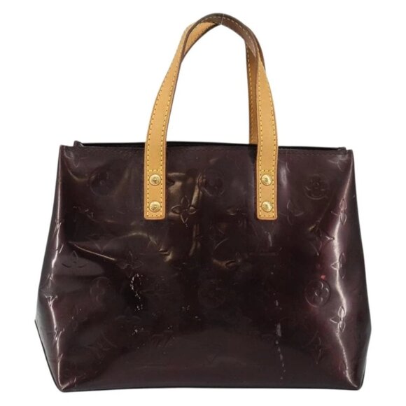 LOUIS VUITTON Monogram Vernis Reade PM Hand Bag Amarante M91993 LV Auth 145457